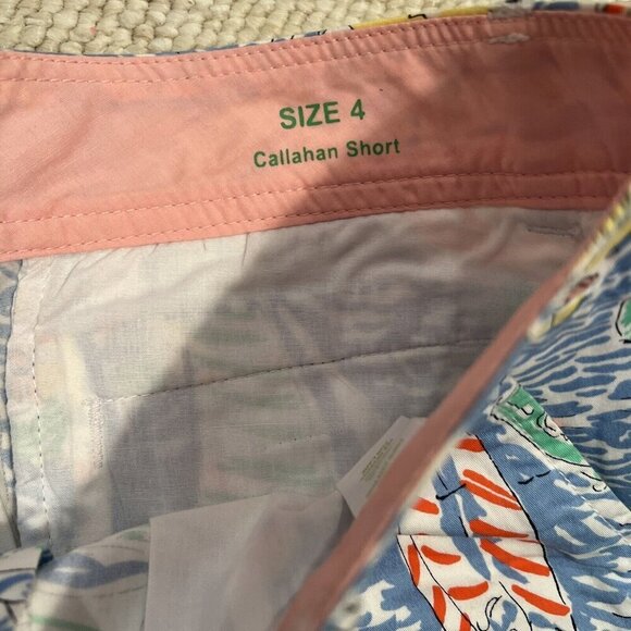 Lilly Pulitzer Callahan Short Size 4 Get Nauti Nautical Preppy Sailboat - Picture 4 of 6